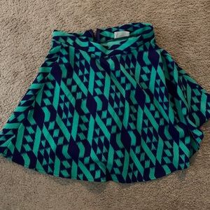 Blue and aqua skirt